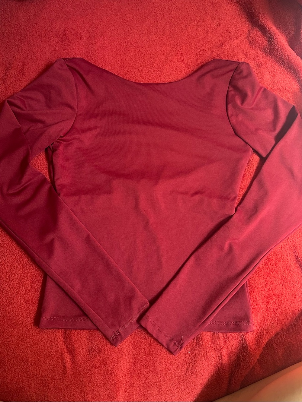 Cotton On Women's Long Sleeve Scoop Neck Top - Red